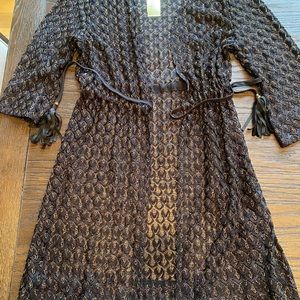 Swim suit cover up, sparkly and sheer